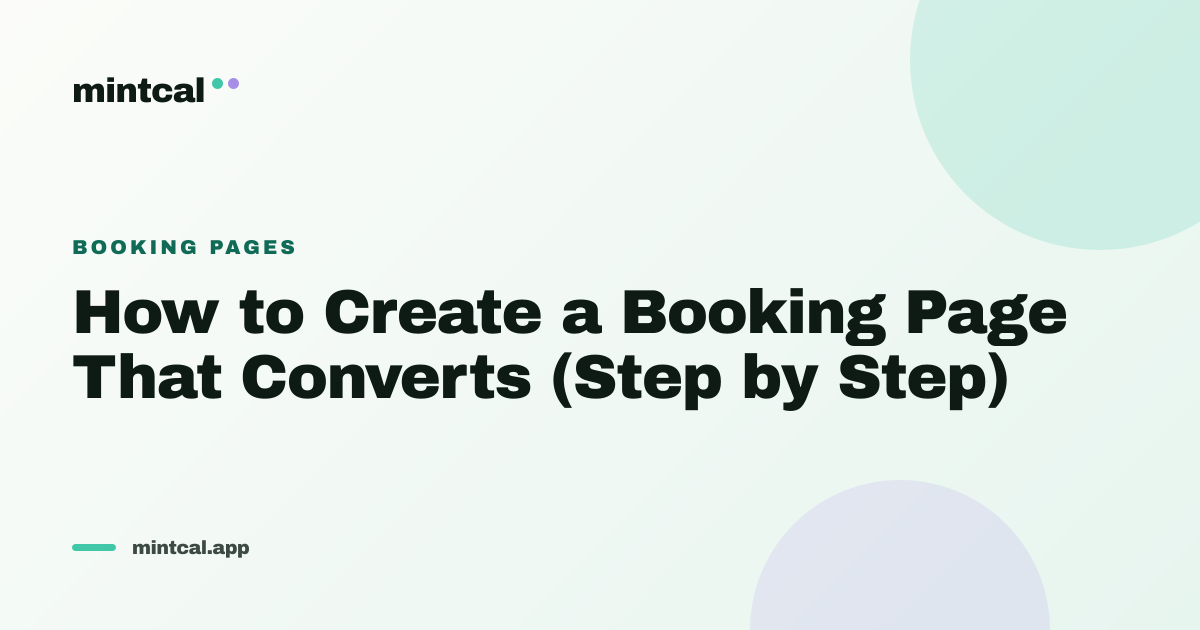 How to Create a Booking Page That Converts (Step by Step)